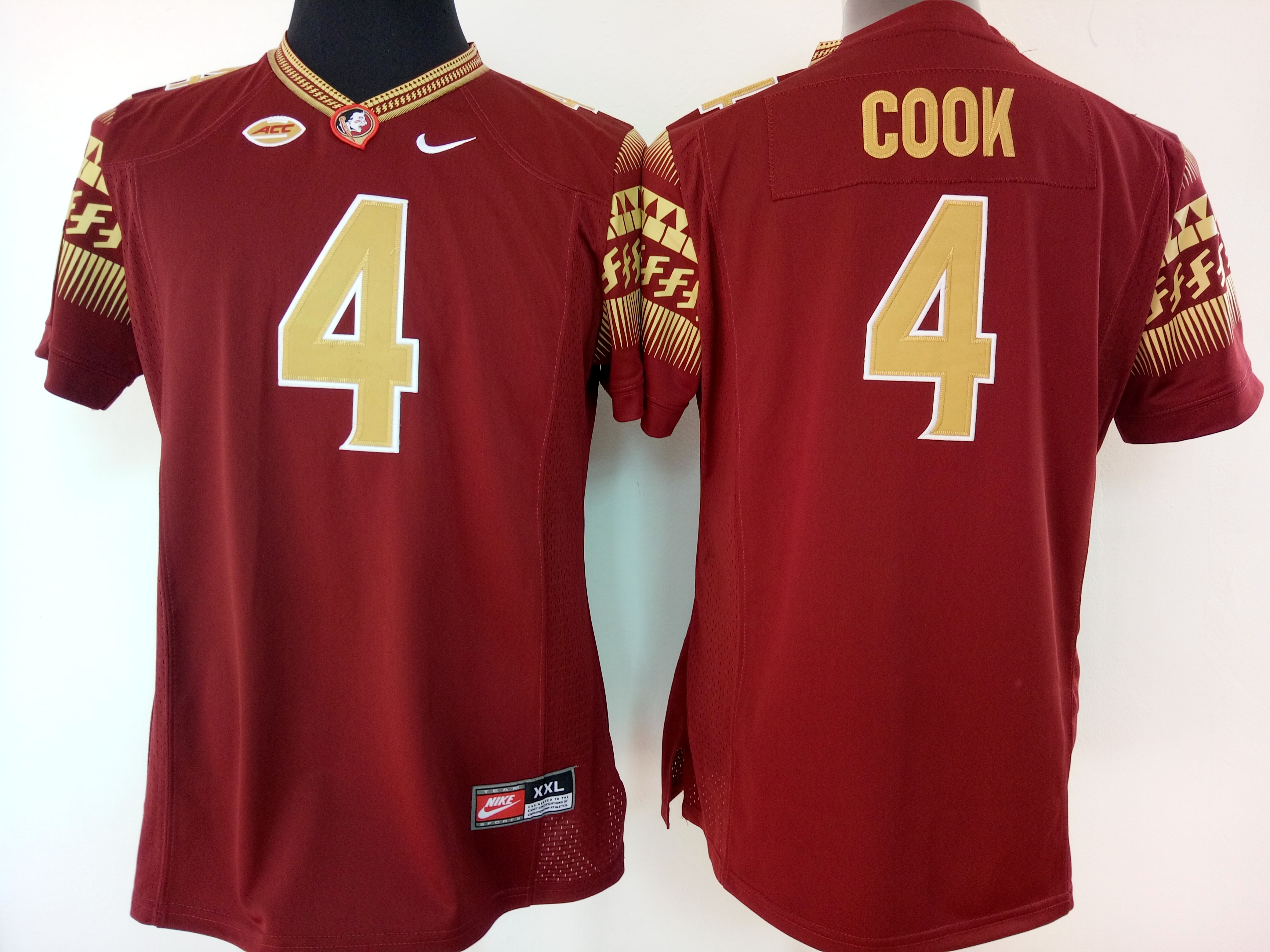 NCAA Womens Florida State Seminoles Red 4 cook jerseys